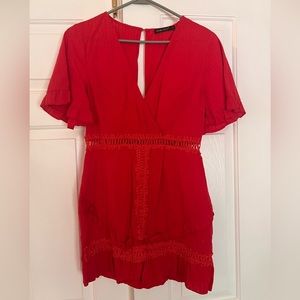 Double Crazy Red Dress Size Medium